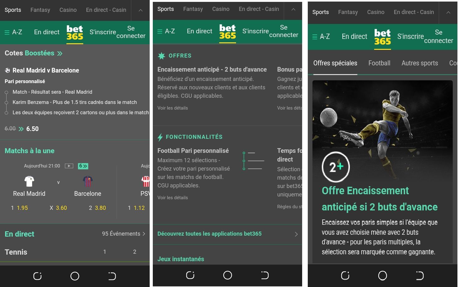 application iOS de Bet365